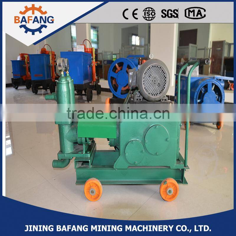 Hydraulic double piston injection pump for concrete mine use