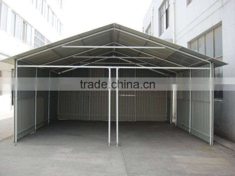 hot-dip Galvanized Easy assemble steel tube carports with steel framing