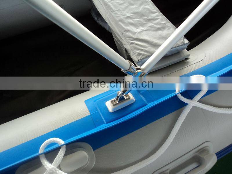 3.3m PVC material high-speed inflatable boats with awning