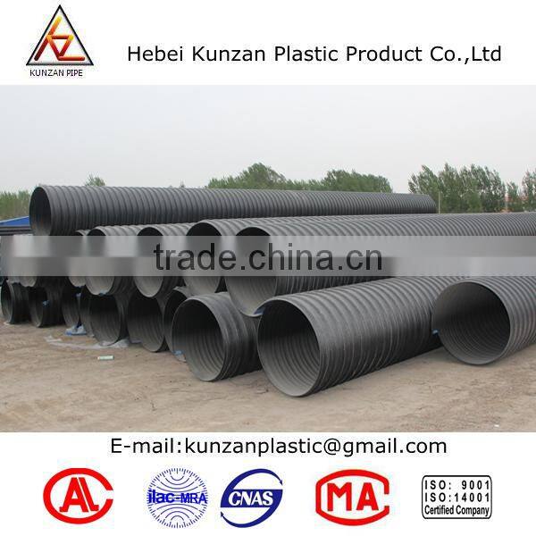 Steel band reinforced hdpe DWC pipe