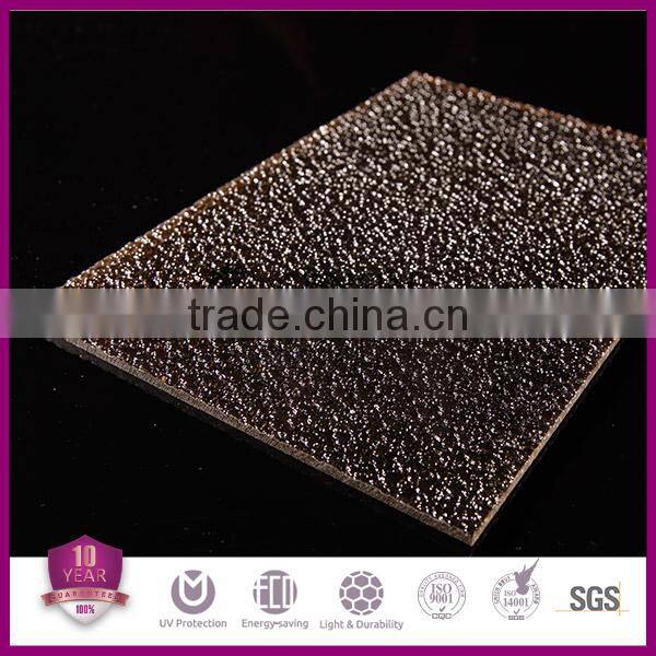 Polycarbonate Embossed Texture Sheet 6mm For Indoor Decoration