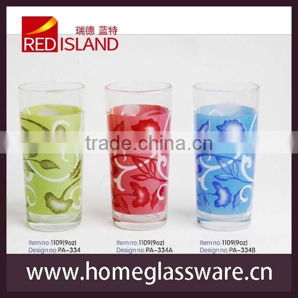 OEM Printed Round Drinking Glass Cup/Juice Glassware From Factory