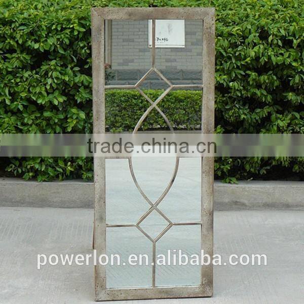 Beautifully designed Tall Rectangular Metal Frame Garden Mirror