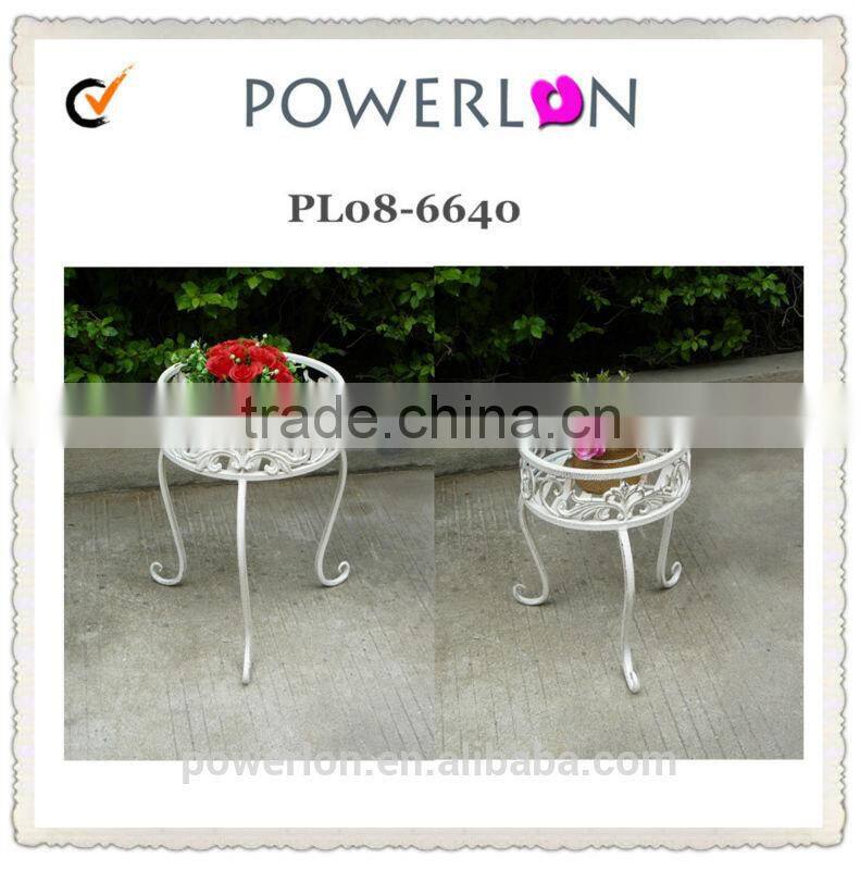 Vintage Handmade Wrought Iron Outdoor Flower Pots