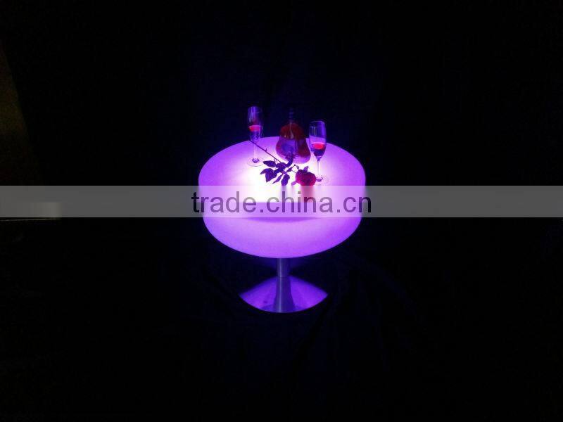 LED Remote Round Coffee Table/ Hot Sell LED Rechargeable Round Coffee Table/LED Outdoor Lawn Round Table
