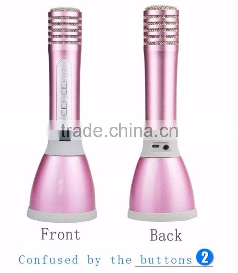 Alibaba wholesale portable Karaoke microphone for Smartphones Bluetooth speaker Portable Wireless Karaoke Microphone