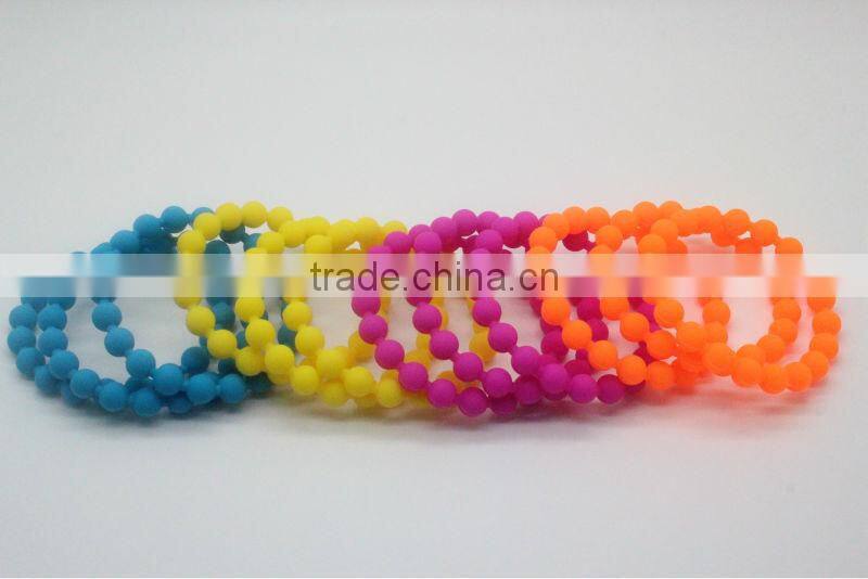 glow silicone bead bracelet silicone bracelet