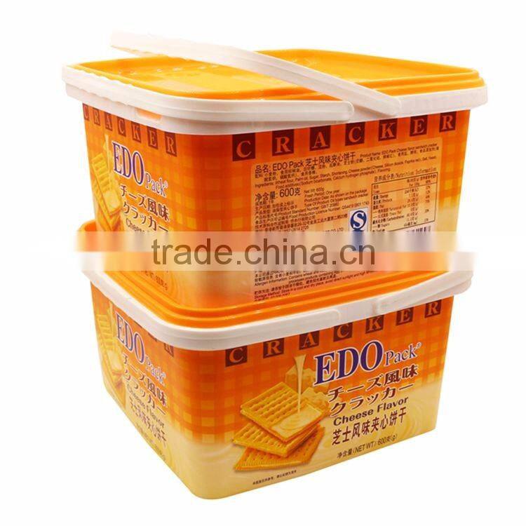 IML Container Mould Cookie Container Plastic Cup with Handle, Plastic Cup with Handle And Lid