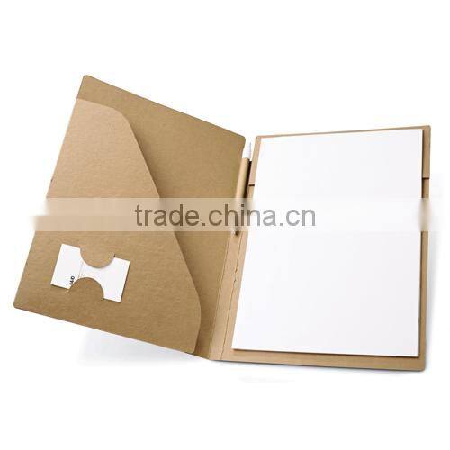 A4 Paper Folder With Notepad And Pen,Custom Cardboard File Folder