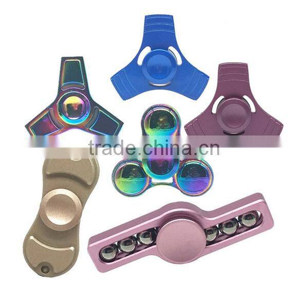 Right-angle brass metal fidget spinner with OEM brand tri-spinner dust-free brass spinner