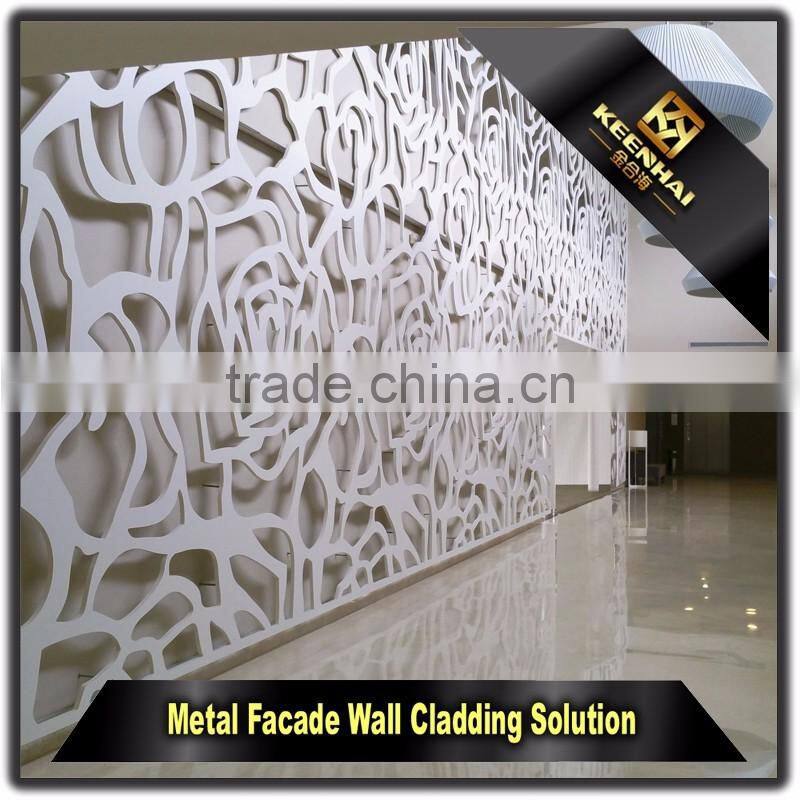 Engraved Curtain Wall Panel Laser Cutting Aluminium Perforated Facade Panel