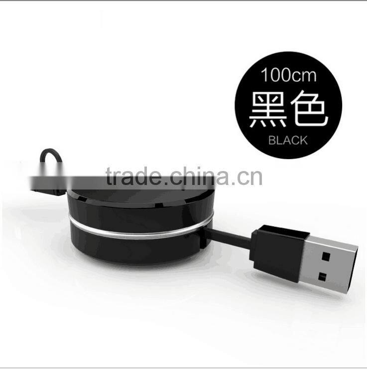 Hot Sale Hidden USB Data Cable Dual Universal Flexible USB Charging Cable For Iphone 5s/6/6s And Android Mobile Phones