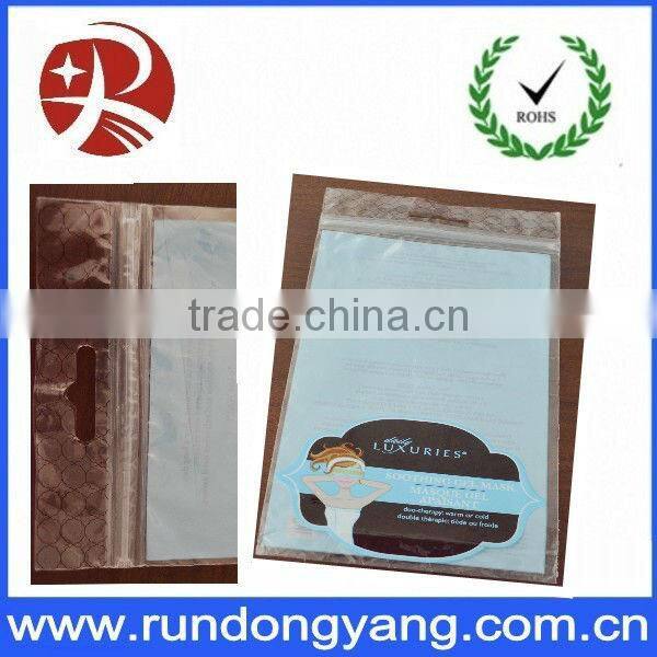 Blue printed opp header packaging bag