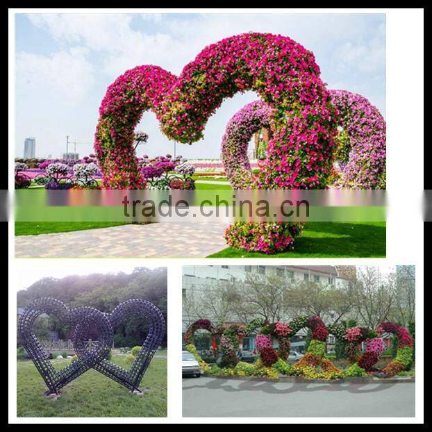 Dubai garden heart pot flower tower pot garden supplier