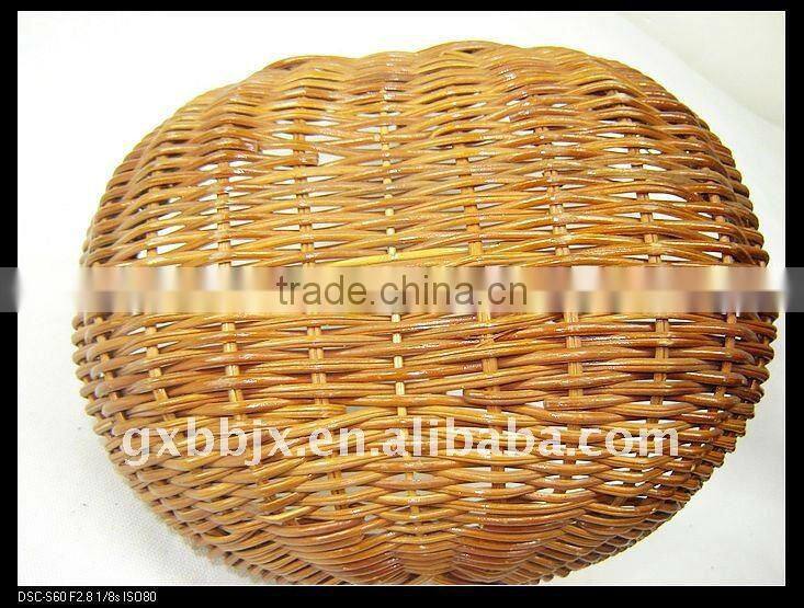 Egg shaped awn woven iron frame storage hamburger basket