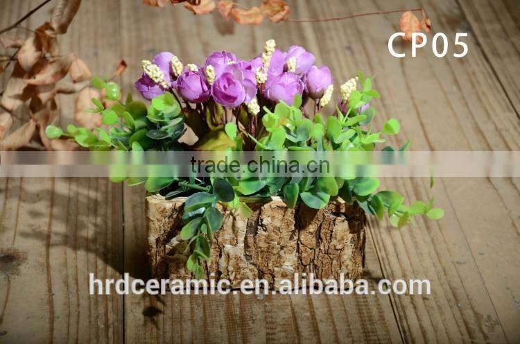 Outdoor cement plant pot for home and garden decoration