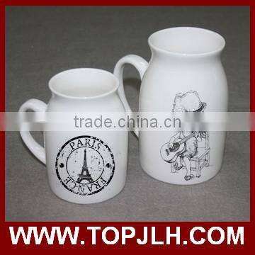 make new design printed good morning sublimation milk mug