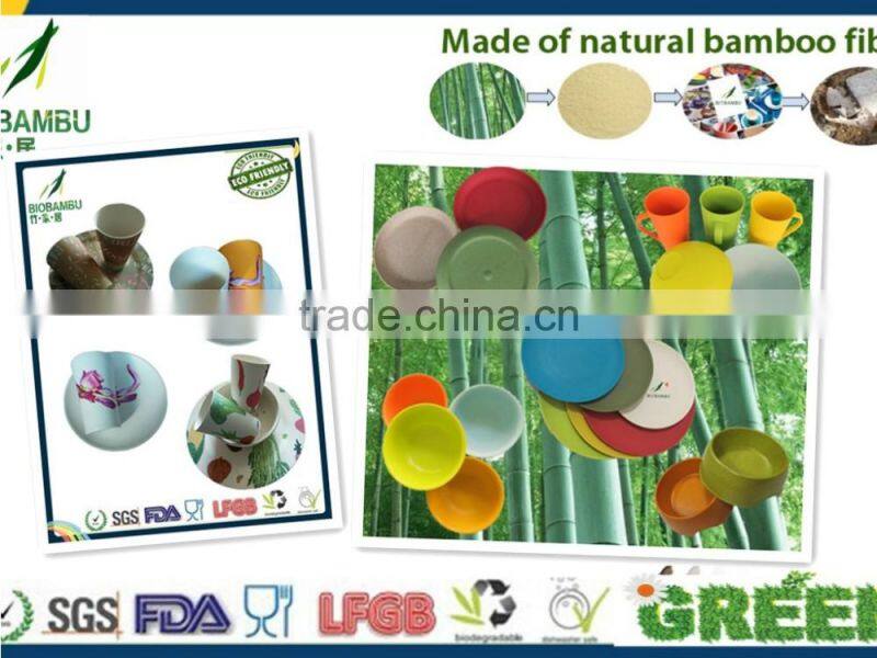 Diswasher safe Endurable Eco-friendly Bamboo fiber Dinner Set
