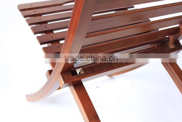 Folding bamboo chair for outdoor relaxing
