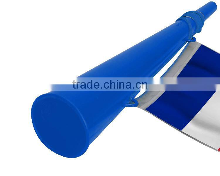Great quality plastic fans horn with flag 2015 popular sales plastic Football Horn With Flag