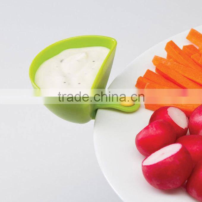 4 PCS Set Plastic Dip Clip Colorful Bowl Clip Mini Plate Sauce Clip