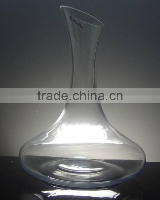 wholesale hand blown clear polish crystal red glass decanter