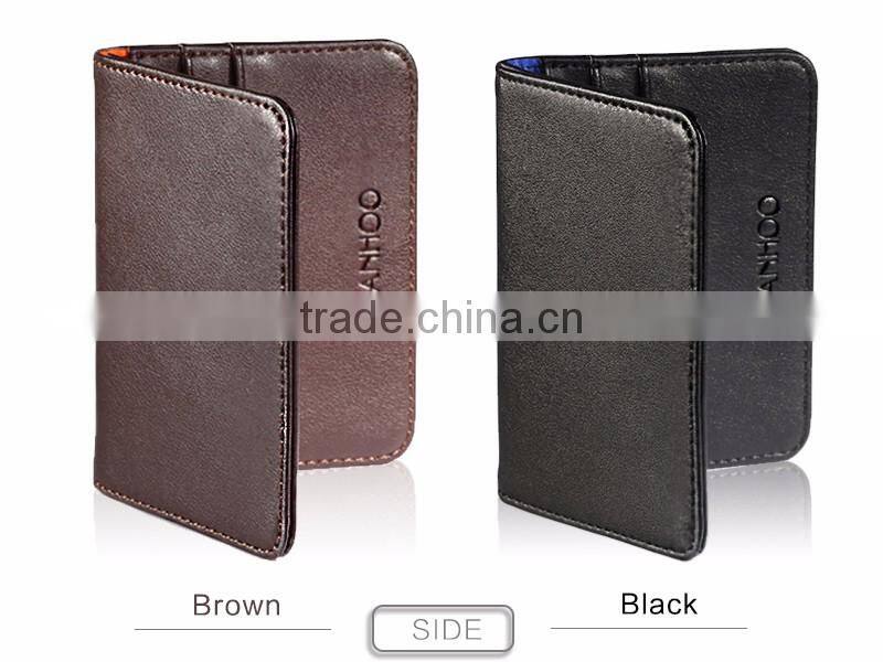 colourful Promotional PU Leather Credit Card Holder With Clear ID Window
