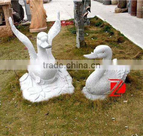 garden stone duck sculpture