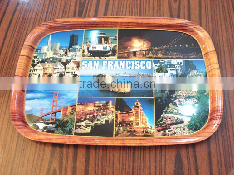 glorious design high quality round tin tray
