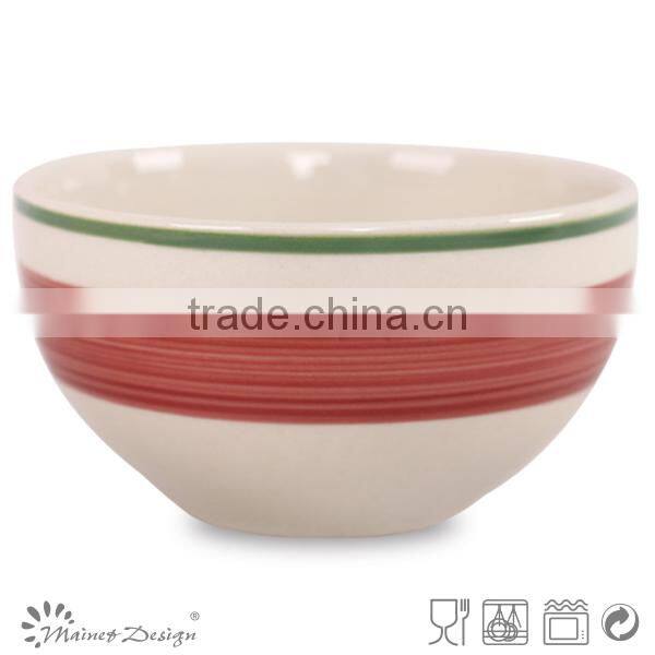 Colorful Stoneware Rice Serving Bowl