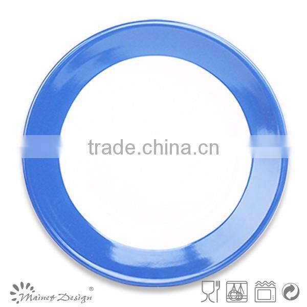 10.5" dinner plate stoneware color glazed