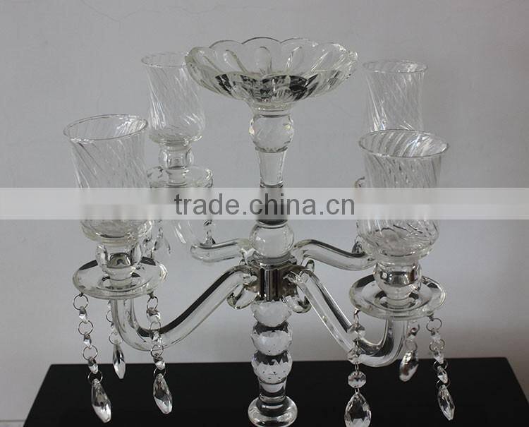 Jingyage crystal candelabra wedding centerpieces glass candelabra wedding