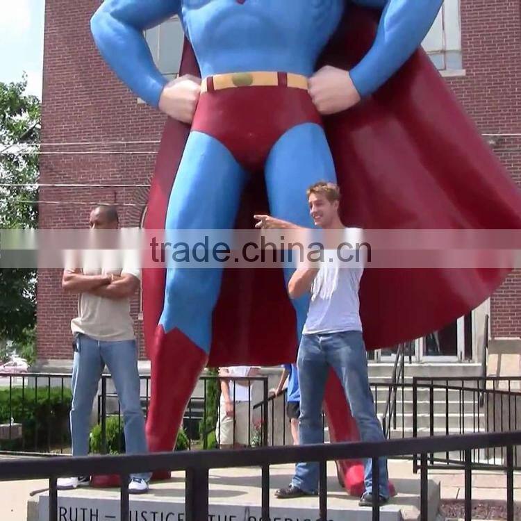 high quality outdoor life size superman statue
