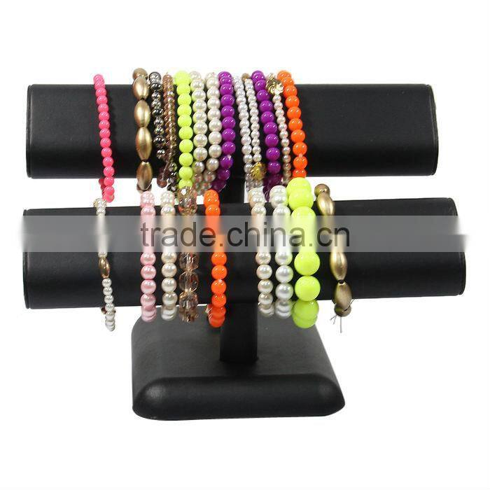 2layer bracelet display leather