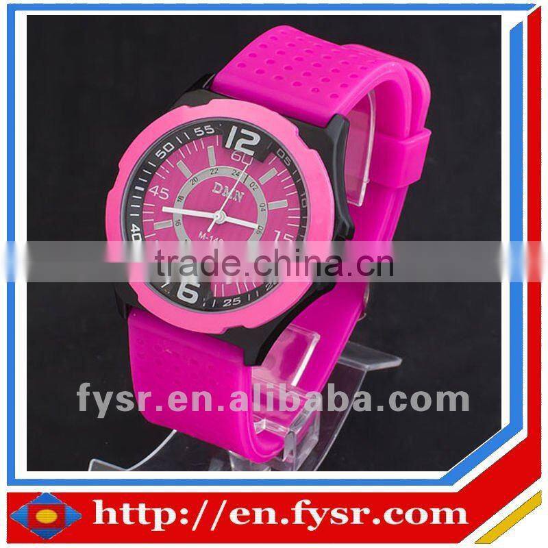 Colorful silicone rubber jelly watch for women