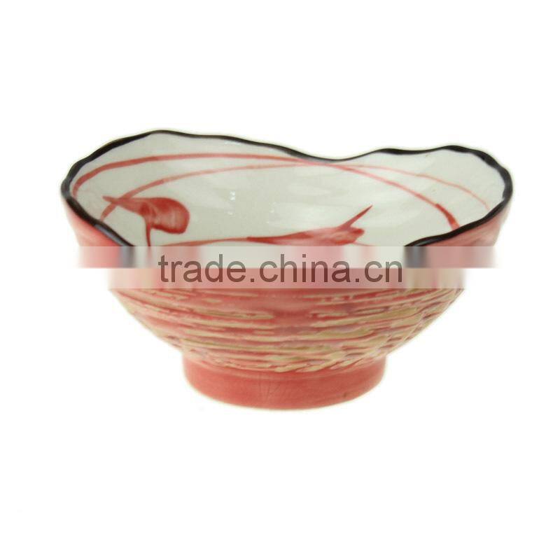 5"handprinting sea shell shape customized ceramic bowls