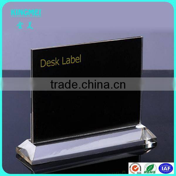 Acrylic sign holder T shaped clear counter top multi function acrylic sign holder
