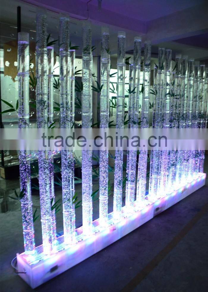 water bubble pillar led water tube bamboo acrylic tube