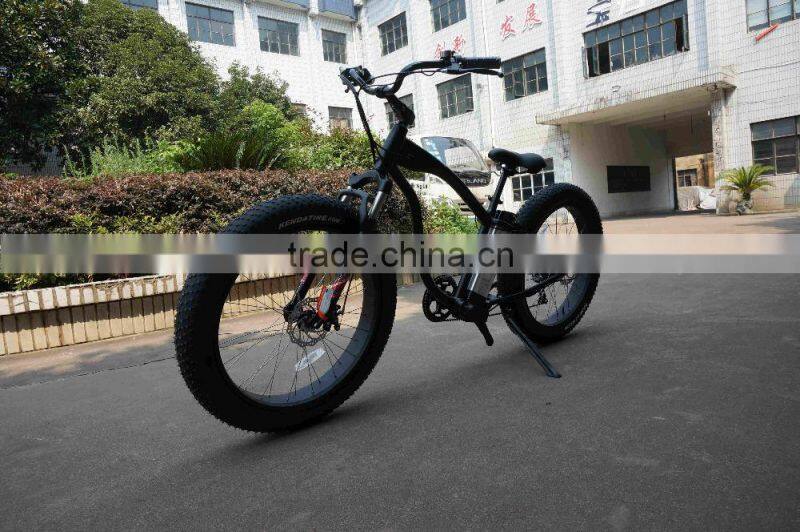 26" 7speed fat bike electric beach cruiser bicycle snow electric bike