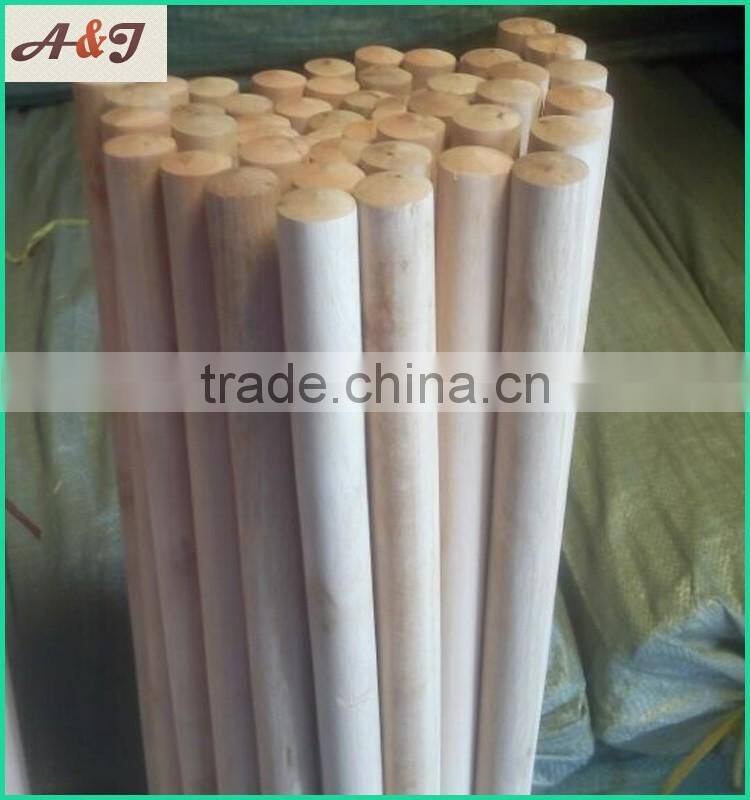 natural wooden broom stick with Italian thread