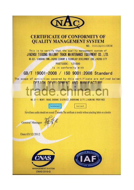 Cup wheel of grinding machine for rail cutting