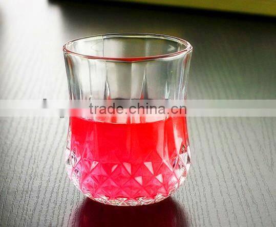 Clear shot glass, whisky glass, water glass, tumbler glass