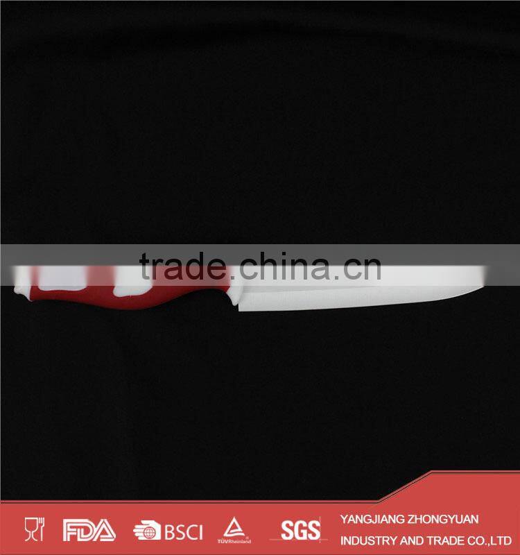 5pcs of ceramic kitchen knife set with stand and peeler