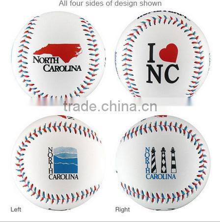 high quality&cheap price 9 inch 108 needles custom PVC leather cork core printing softball&baseball