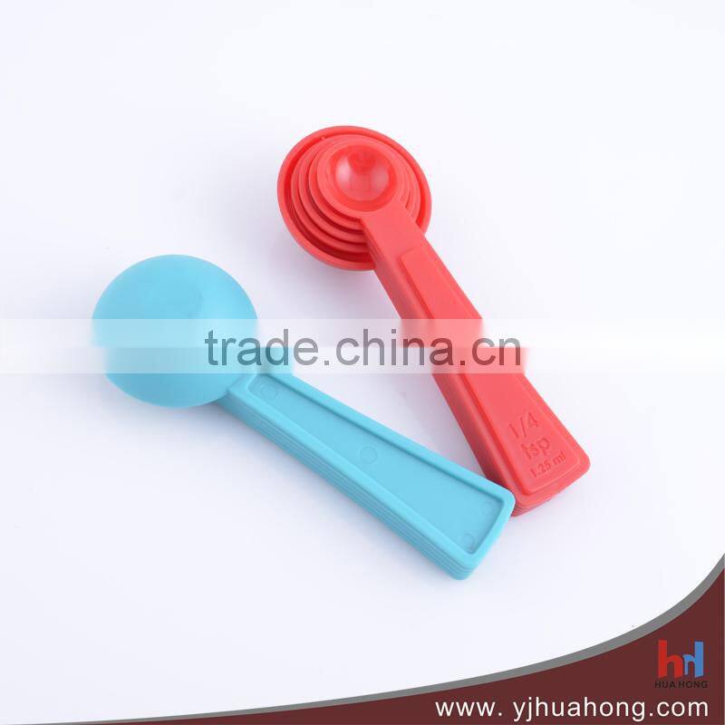 5 Pcs high quality colorful plastic measuring spoons,measuring scoops (HMT-26)