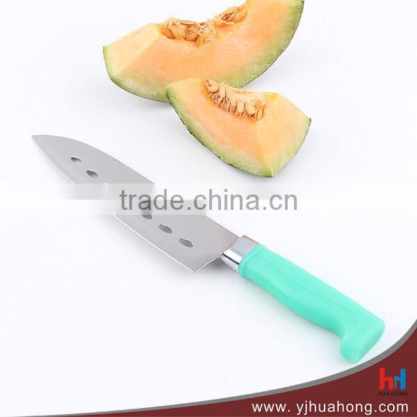 7 holes style kitchen knife,utility kitchen knife with plastic handle