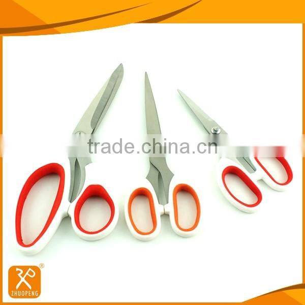Professional stainless steel blade PP+TPR handle household scissors set