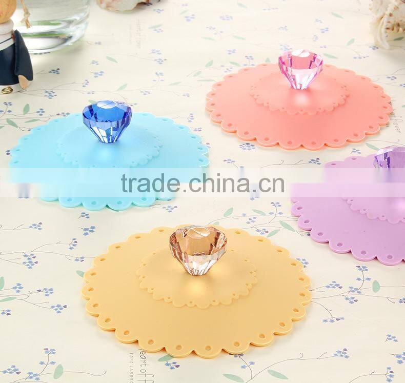 Creative Silicone Cover With Diamond Silicone Coffee Mug Cup Cover In Stock
