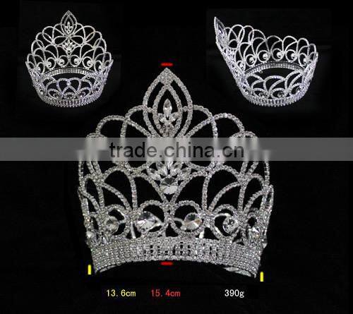 2015 New Design Big full Round Pageant pageant Kings Crown H172-150