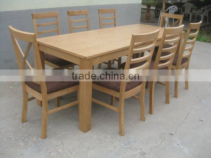 2015 Qing dao morden solid wood chair for living room restaurant chair and table